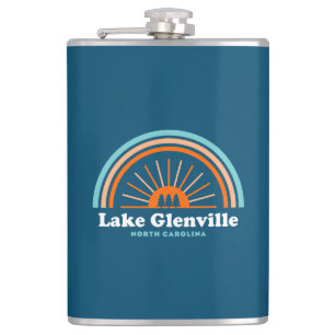 Lake Glenville North Carolina Rainbow Flachmann