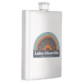 Lake Glenville North Carolina Rainbow Flachmann (Rechts)