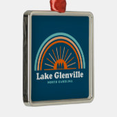 Lake Glenville North Carolina Rainbow Ornament Aus Metall (Rechts)