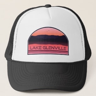 Lake Glenville North Carolina Red Sunrise Truckerkappe