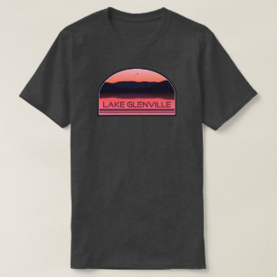 Lake Glenville North Carolina Roter Sonnenaufgang T-Shirt