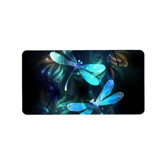 Lake Glows Dragonflies Adressaufkleber (Vorne)