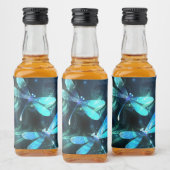 Lake Glows Dragonflies Alkoholflaschenetikett (Flaschen)