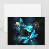 Lake Glows Dragonflies Ankündigungspostkarte (Vorne/Hinten)