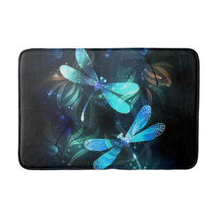 Lake Glows Dragonflies Badematte