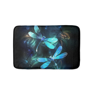 Lake Glows Dragonflies Badematte