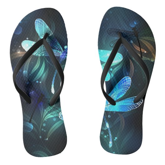 Lake Glows Dragonflies Badesandalen (Fußbett)