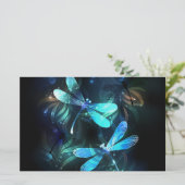 Lake Glows Dragonflies Briefpapier (Stehend Vorderseite)