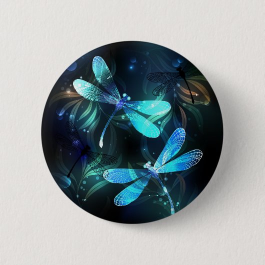 Lake Glows Dragonflies Button (Vorderseite)
