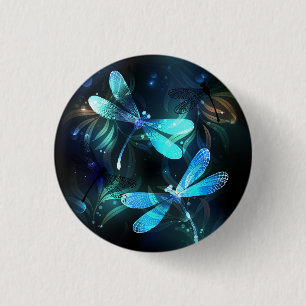 Lake Glows Dragonflies Button