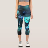 Lake Glows Dragonflies Capri Leggings (Vorderseite)