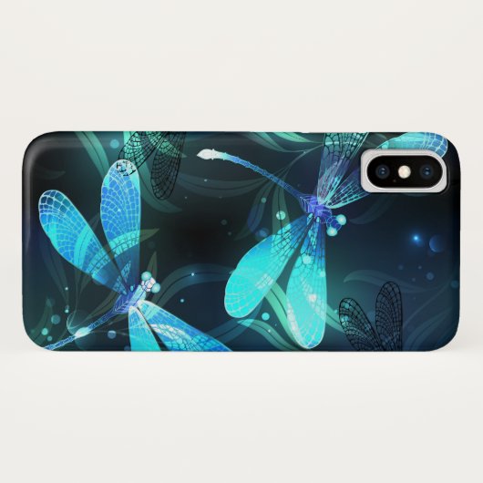 Lake Glows Dragonflies Case-Mate iPhone Hülle (Rückseite (Horizontal))