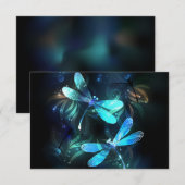 Lake Glows Dragonflies Dankeskarte (Vorne/Hinten)