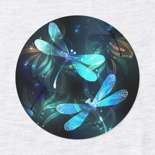 Lake Glows Dragonflies Etiketten (Design 1)