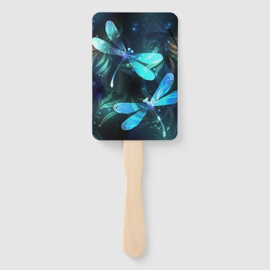 Lake Glows Dragonflies Fächer (Rückseite)