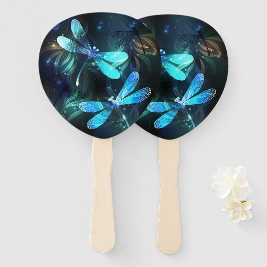 Lake Glows Dragonflies Fächer (Vorne und Hinten)