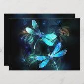 Lake Glows Dragonflies Feiertagskarte (Vorne/Hinten)