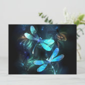 Lake Glows Dragonflies Feiertagskarte (Stehend Vorderseite)