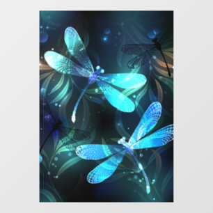 Lake Glows Dragonflies Fensteraufkleber