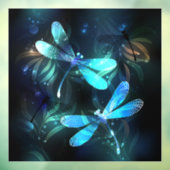 Lake Glows Dragonflies Fensteraufkleber (Blatt 3)