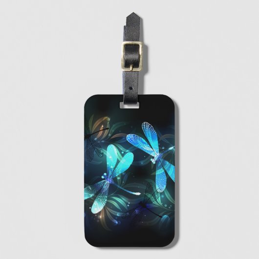 Lake Glows Dragonflies Gepäckanhänger (Vorderseite Vertikal)