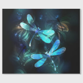 Lake Glows Dragonflies Geschenkpapier (Flach)