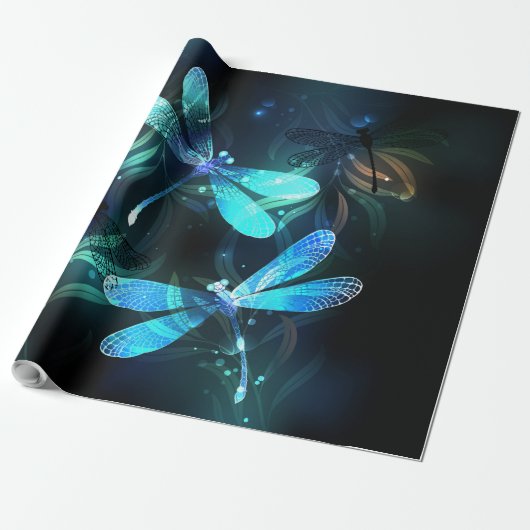 Lake Glows Dragonflies Geschenkpapier (Ungerollt)