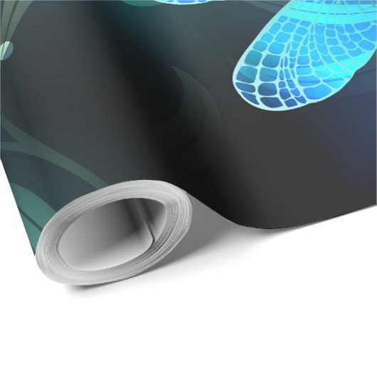 Lake Glows Dragonflies Geschenkpapier (Rolleneckpunkt)