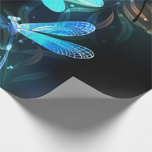 Lake Glows Dragonflies Geschenkpapier (Ecke)