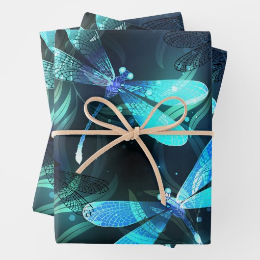 Lake Glows Dragonflies Geschenkpapier Set (Beispiel)