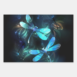 Lake Glows Dragonflies Geschenkpapier Set