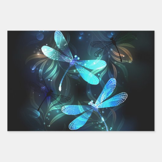 Lake Glows Dragonflies Geschenkpapier Set (Vorderseite)