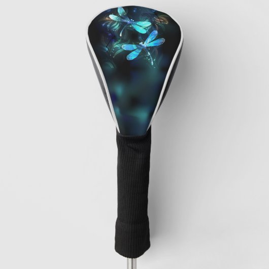 Lake Glows Dragonflies Golf Headcover (Vorderseite)