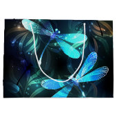 Lake Glows Dragonflies Große Geschenktüte (Rückseite)