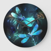Lake Glows Dragonflies Große Wanduhr (Vorderseite)