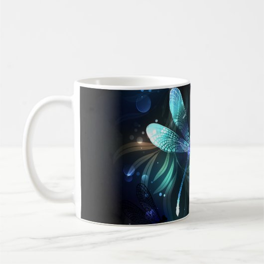Lake Glows Dragonflies Kaffeetasse (Links)