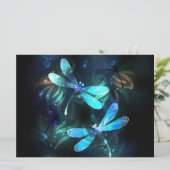 Lake Glows Dragonflies Karte (Stehend Vorderseite)