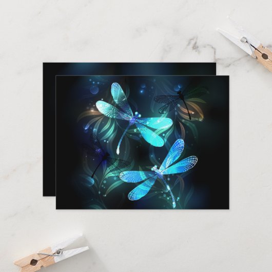 Lake Glows Dragonflies Karte (Vorderseite/Rückseite Beispiel)