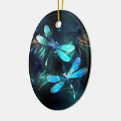 Lake Glows Dragonflies Keramik Ornament (Links)