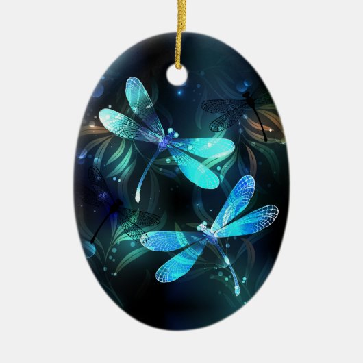 Lake Glows Dragonflies Keramik Ornament (Vorne)