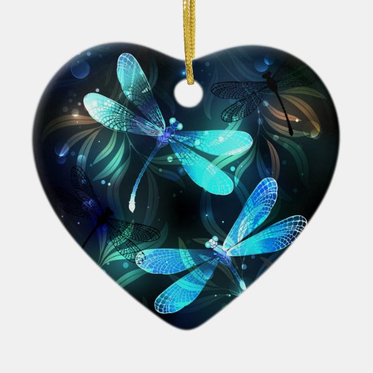 Lake Glows Dragonflies Keramik Ornament (Vorne)