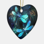 Lake Glows Dragonflies Keramik Ornament (Links)