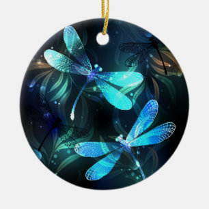 Lake Glows Dragonflies Keramik Ornament