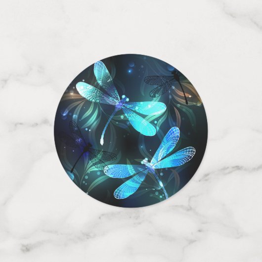 Lake Glows Dragonflies Konfetti (Klein Vorderseite)