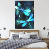 Lake Glows Dragonflies Leinwanddruck (Insitu (Schlafzimmer))