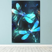 Lake Glows Dragonflies Leinwanddruck (Insitu (Holzboden))