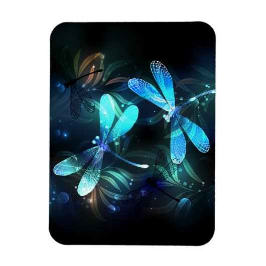 Lake Glows Dragonflies Magnet (Vertikal)