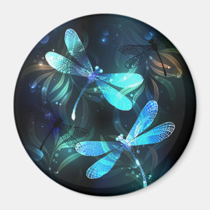 Lake Glows Dragonflies Magnet
