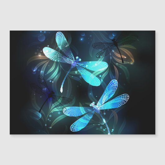 Lake Glows Dragonflies Magneteinladung (Vorderseite)