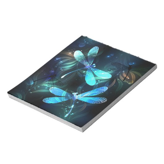 Lake Glows Dragonflies Notizblock (Rotiert)